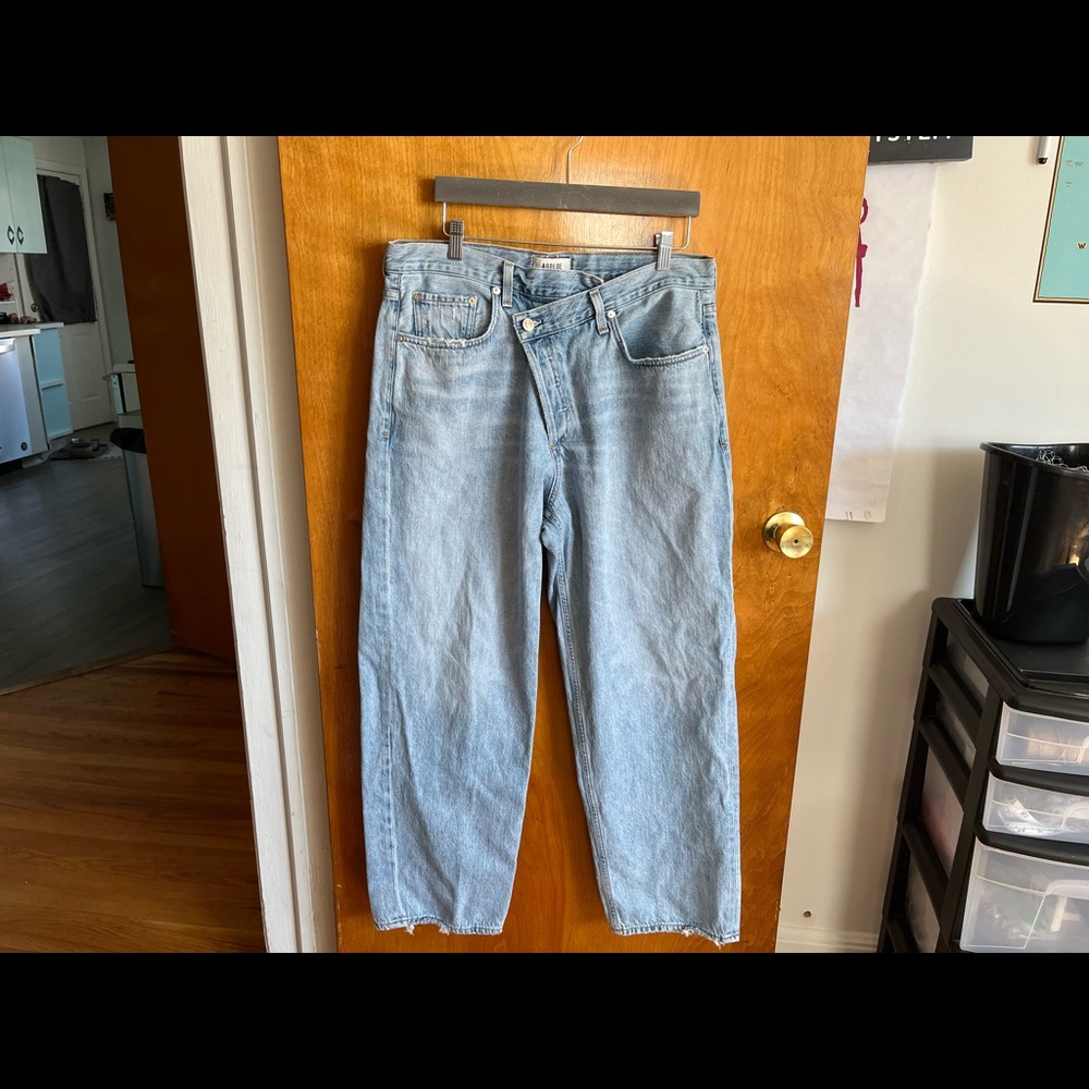 |SOLD!| Agolde hi-waisted crossover button fly straight jeans